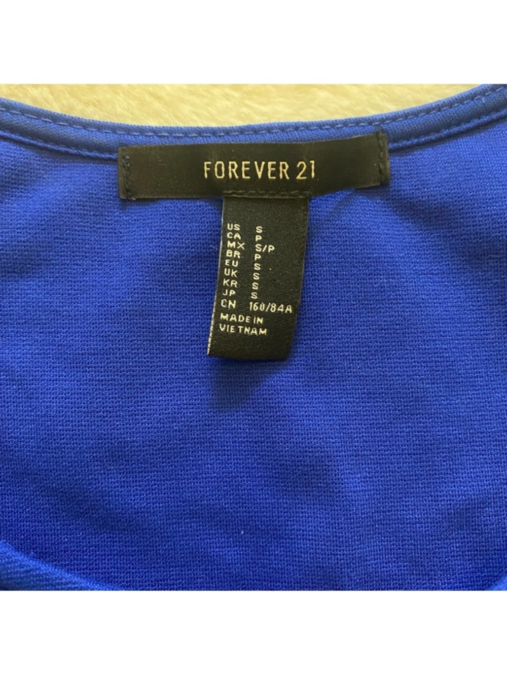 Royal Blue Lace-Up Crop Tank - Picture 3 of 3